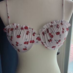 Cherry Print Women's Swim Top